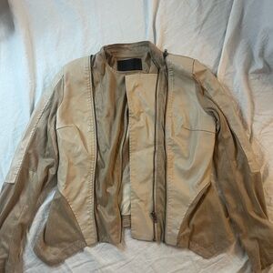 Zele Tan Leather Jacket